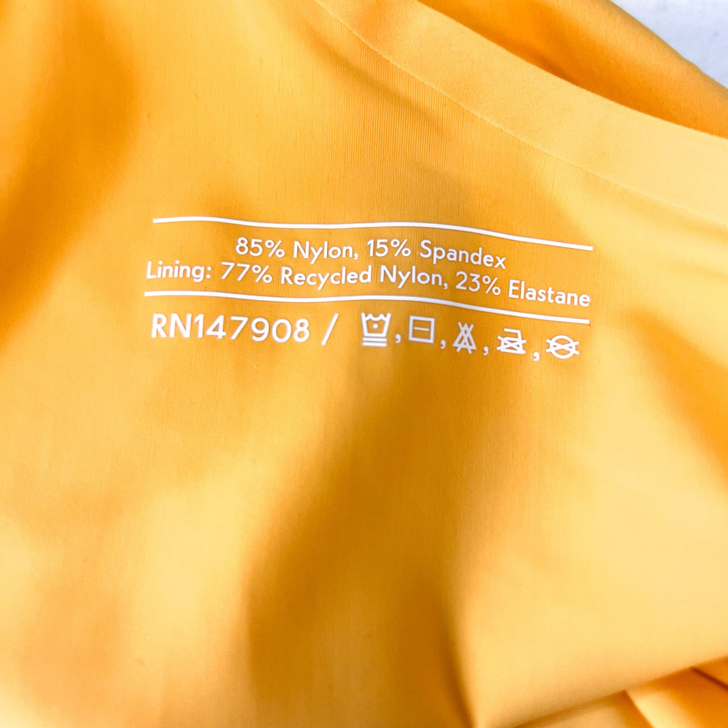 OUTDOOR VOICES Women's The Exercise Dress 3XL Mango Yellow Built In Shorts NWT