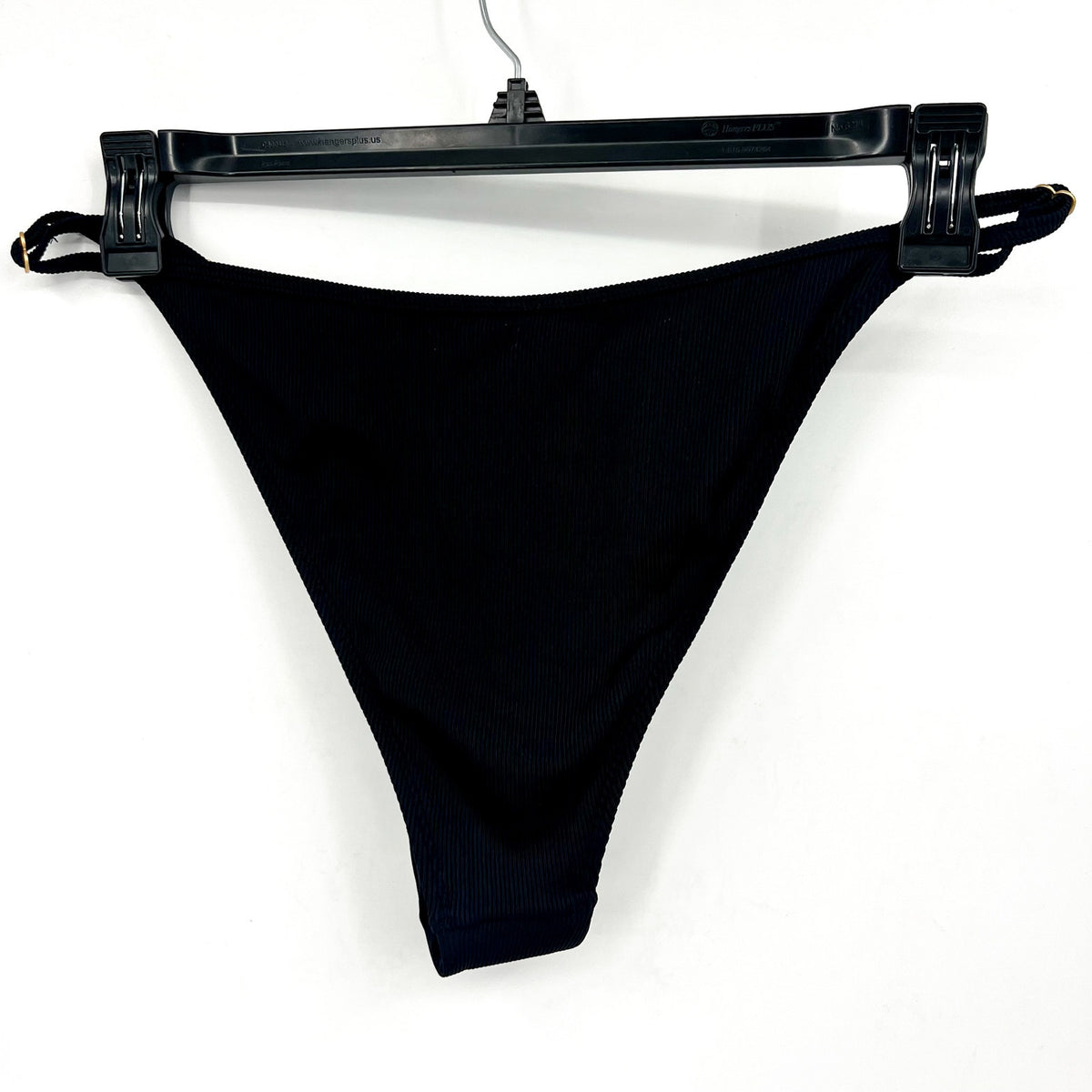 L*SPACE Women's Remi Bitsy Bikini Bottoms XL Black Cheeky Coverage NWT