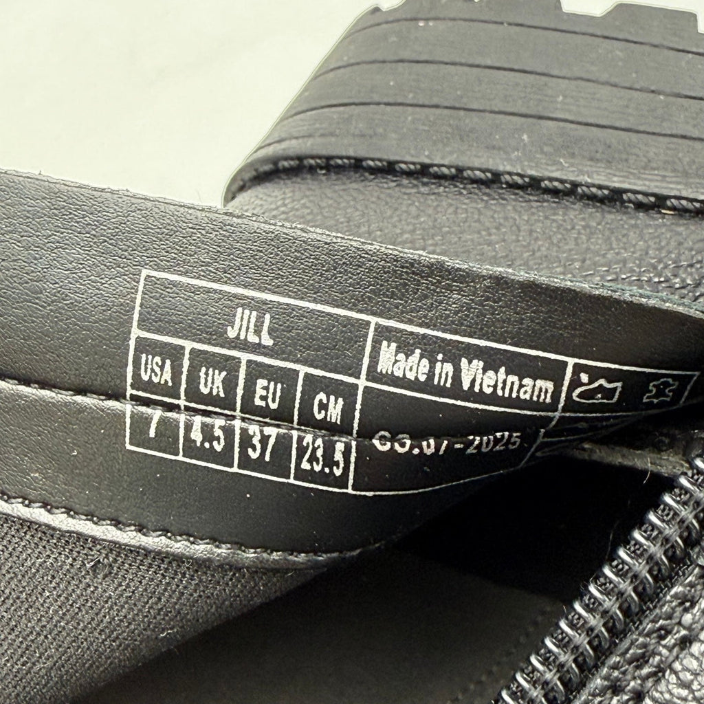 Vionic Womens Jill Zip Ankle Boots Size 7 EU 37 Black Leather Buckle NWOB