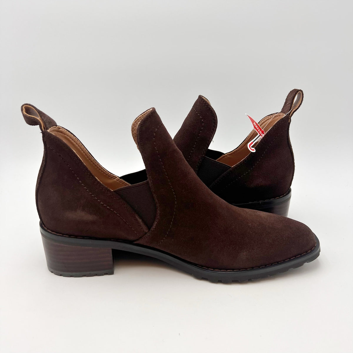 Blondo Womens Sandra Ankle Booties Size 7.5 M Java Brown Suede Waterproof NIB