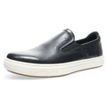 Propet Mens Kedrick Sneakers US 9.5 EEE Black White Leather Slip On NWOB