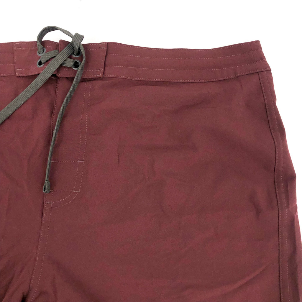 PRANA Men's Riveter Board Shorts Size 40 Dark Red Cacao 9" Inseam Drawstring NWT