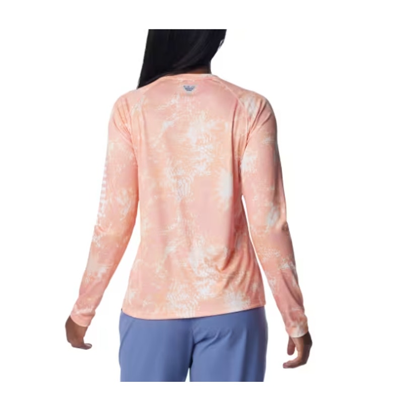 COLUMBIA Womens PFG Super Tidal Shirt XS Tiki Pink Print Long-Sleeve NWT