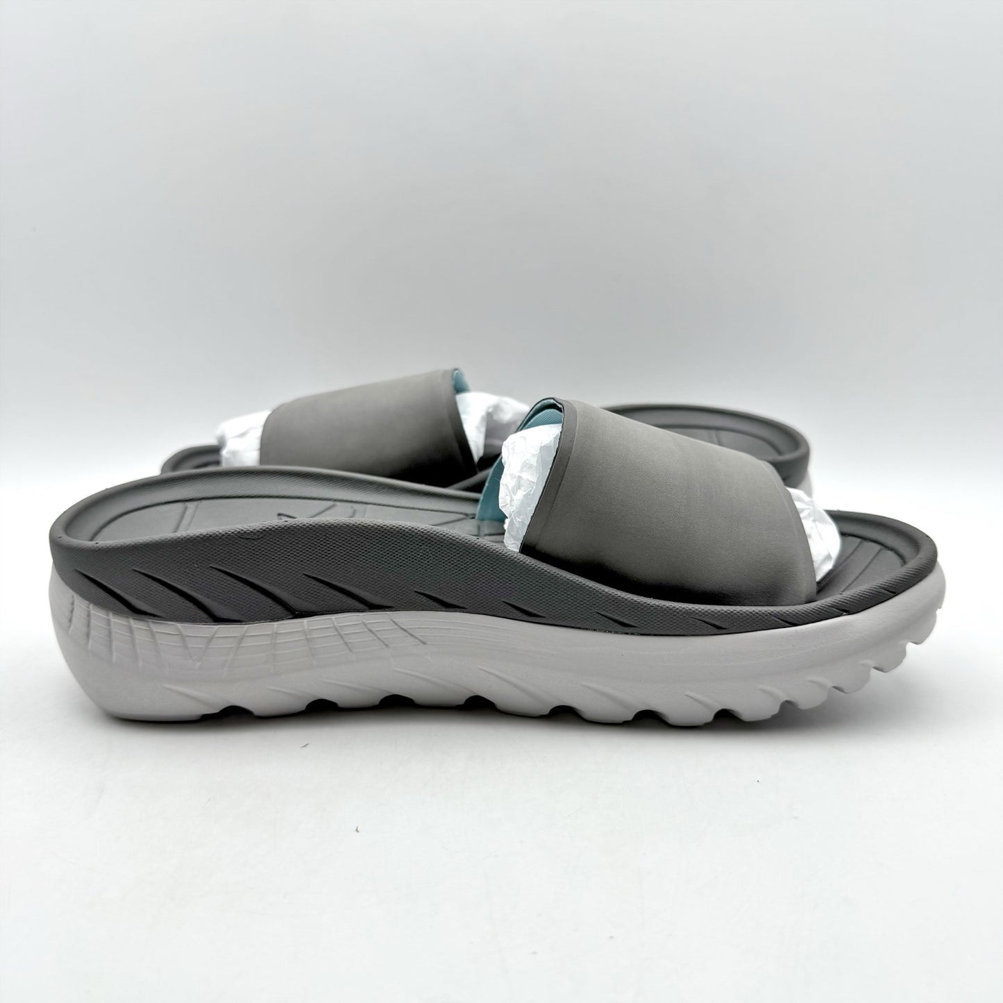VIONIC Womens Rejuvenate Slide Sandals US 7 M EU 37 Grey Platform Slip On NIB
