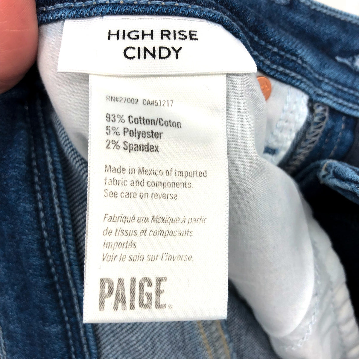 PAIGE Womens Ultra High Rise Cindy Jeans Size 27 California Wash Straight NWT