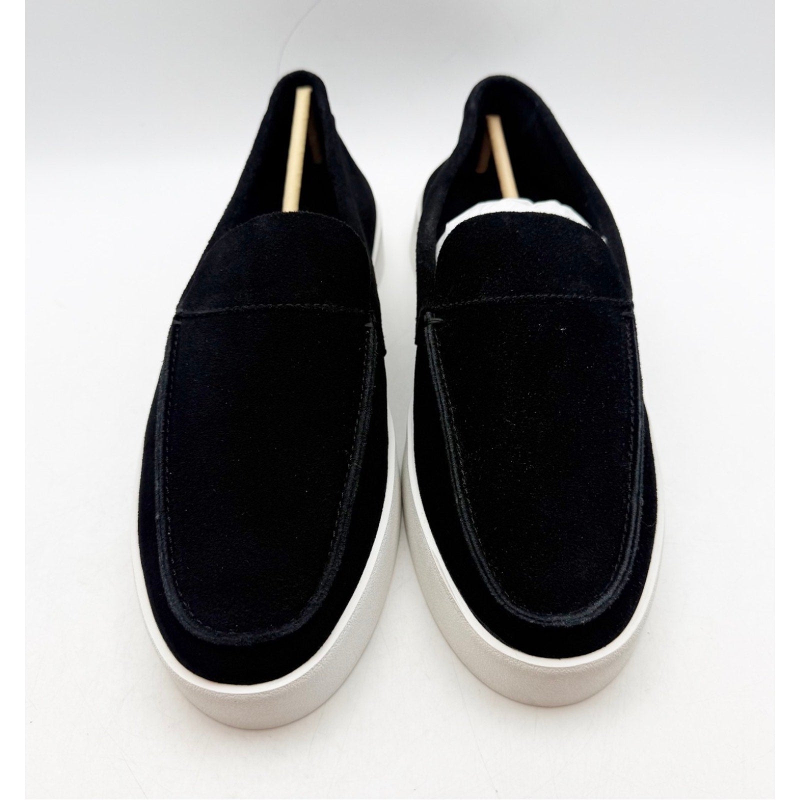 Saint Morta Men's Hemisphere Slip On Loafers Size 8 Black White Suede NIB