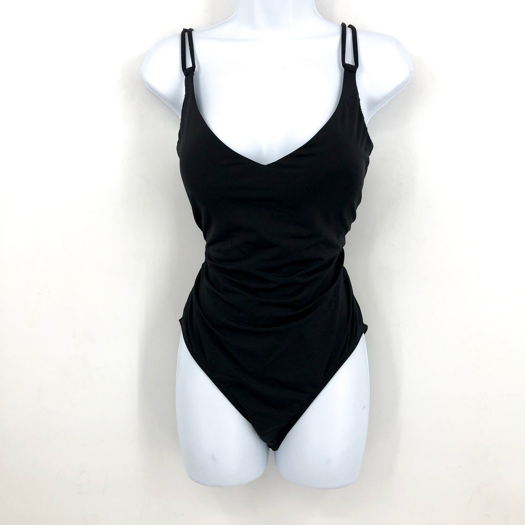Sunsets Womens Veronica One Piece Swimsuit Small Black Criss-Cross Back NWT