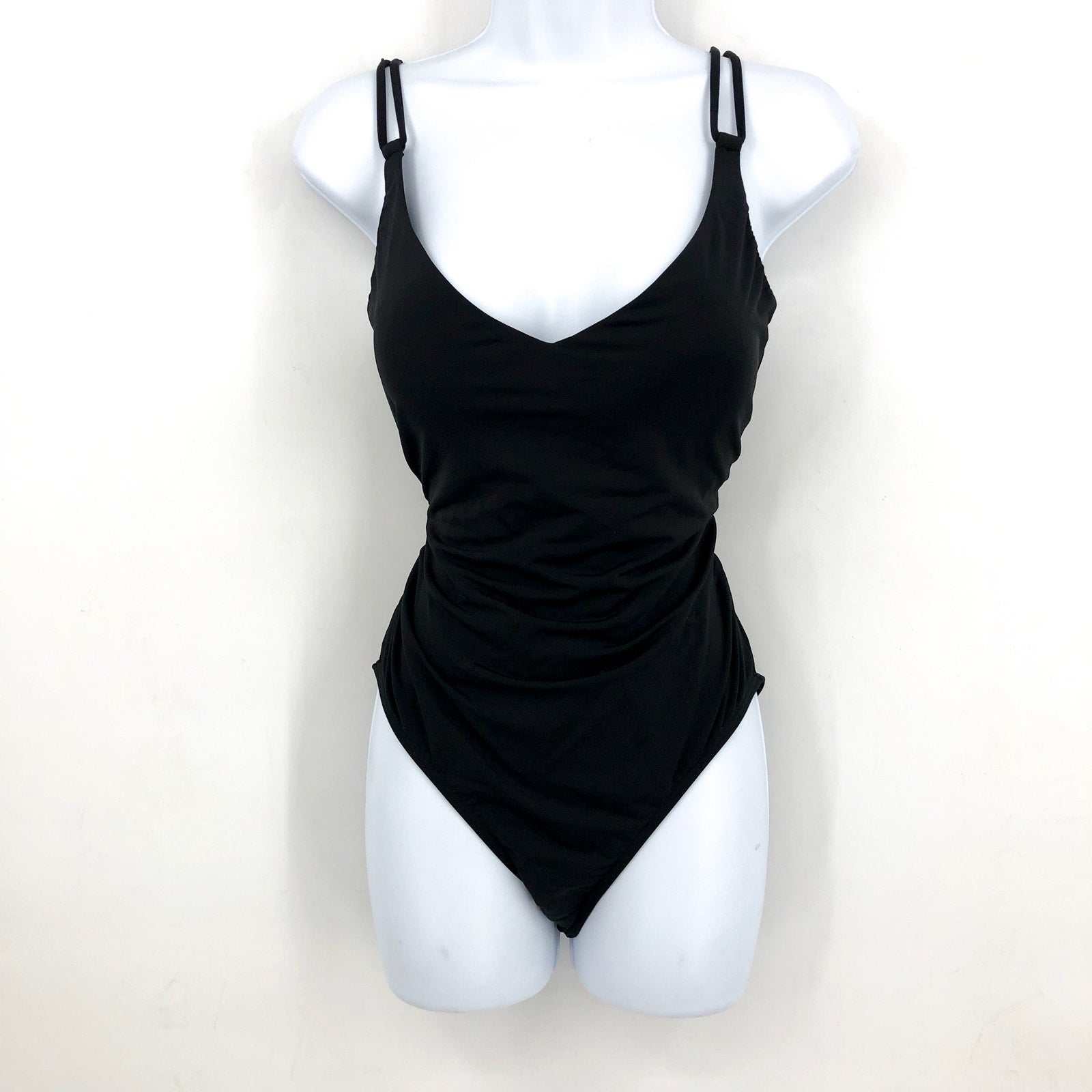 Sunsets Womens Veronica One Piece Swimsuit Small Black Criss-Cross Back NWT