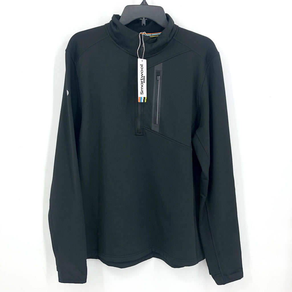 SMARTOOL Men's Active Fleece 1/2 Zip Sweatshirt Large Black Long Sleeve NWT