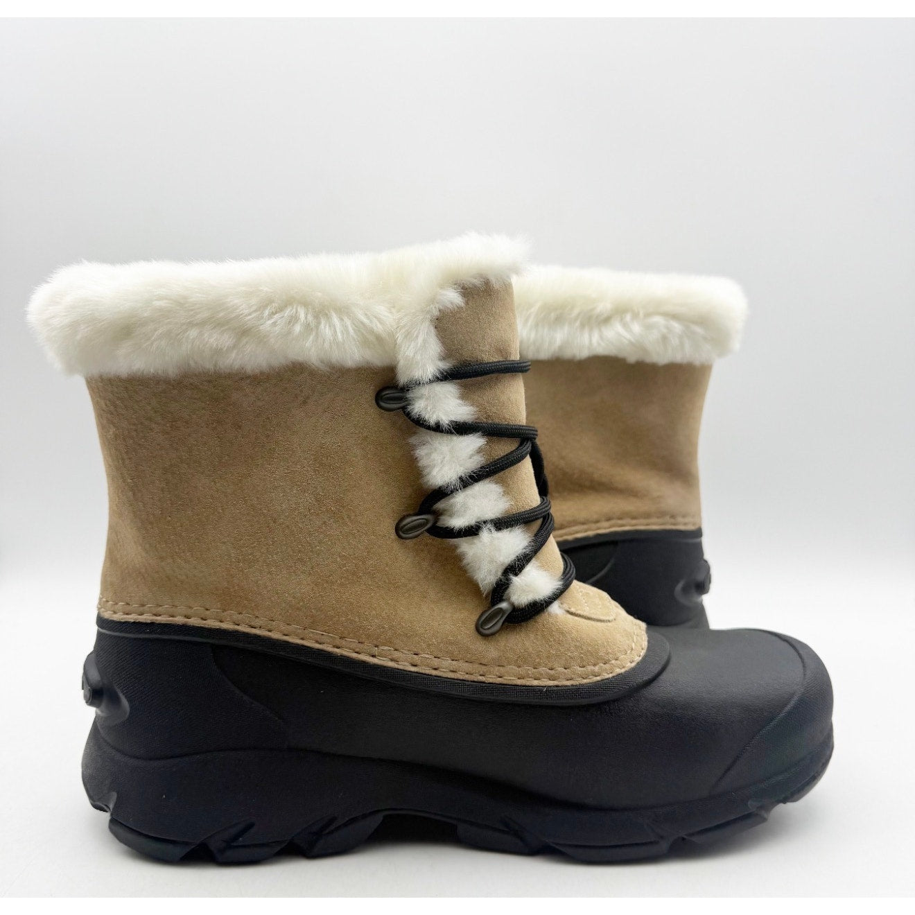 Sorel Womens Snow Angel Winter Boots Size 7 Tan Suede Waterproof Insulated NWOB