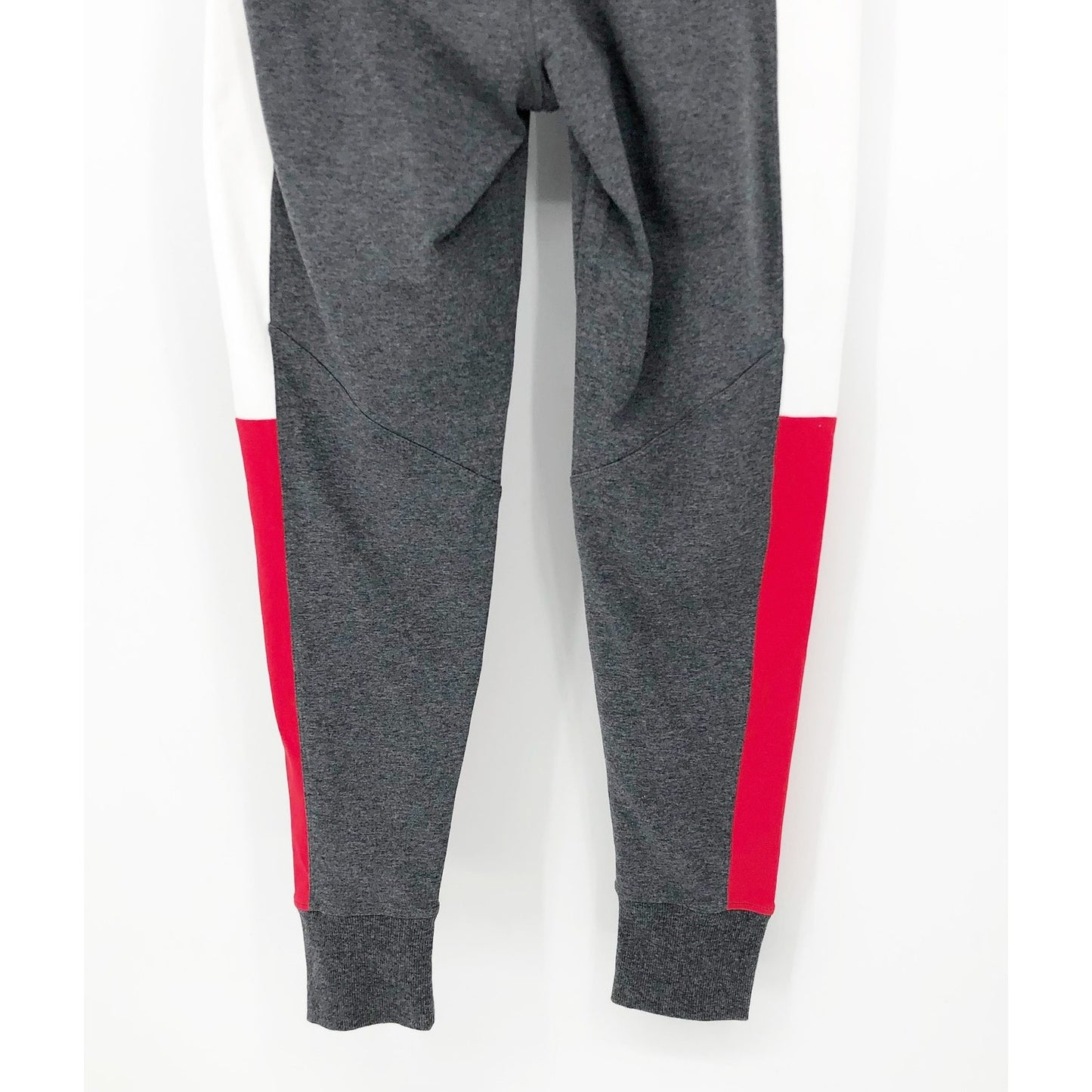 TOMMY HILFIGER SPORT Women's Performance Leggings Large Gray Flag Blocked NWT