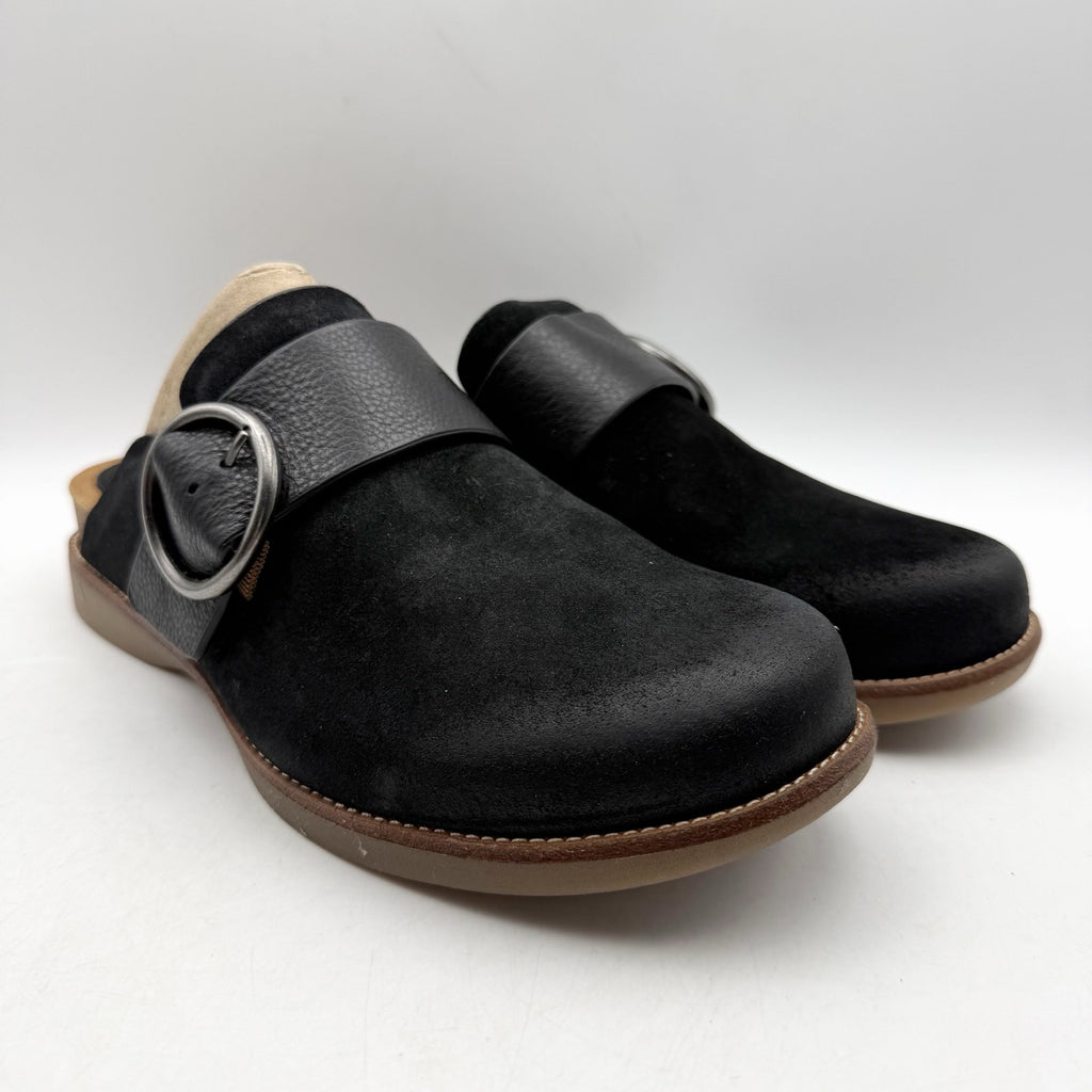 Sofft Womens Billie Clogs Size 9 M EU 40 Black Suede Slip On NWOB