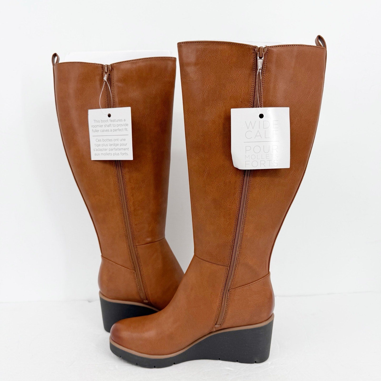 SOUL Naturalizer Women Adrian Knee High Boots US 7.5 M EU 38 Wide Calf Brown NIB