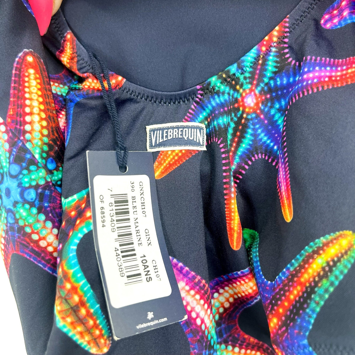 VILEBREQUIN GIRLS' Disco Stars One-Piece Swimsuit 6-7 YEARS 10 ANS Blue NWT