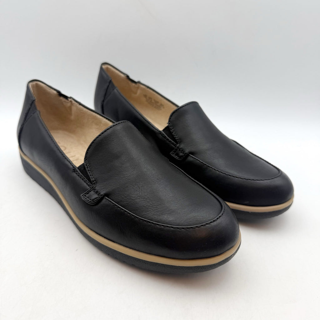SOUL Naturalizer Womens Idea Moc Loafers US 7 M EU 37 Black Vegan Leather NIB