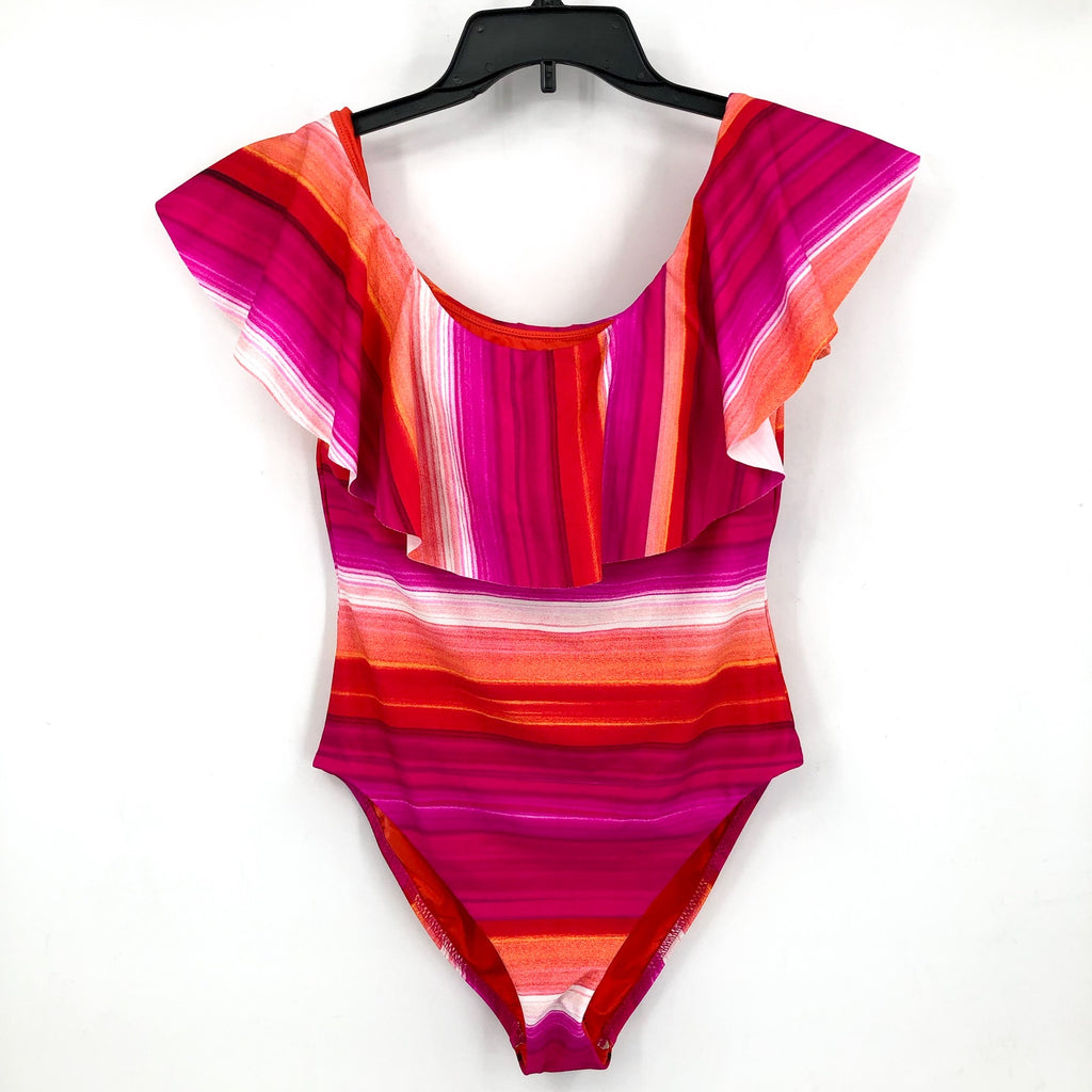TRINA TURK Womens Solstice One Piece Swimsuit Size 4 Pink Off The Shoulder NWT