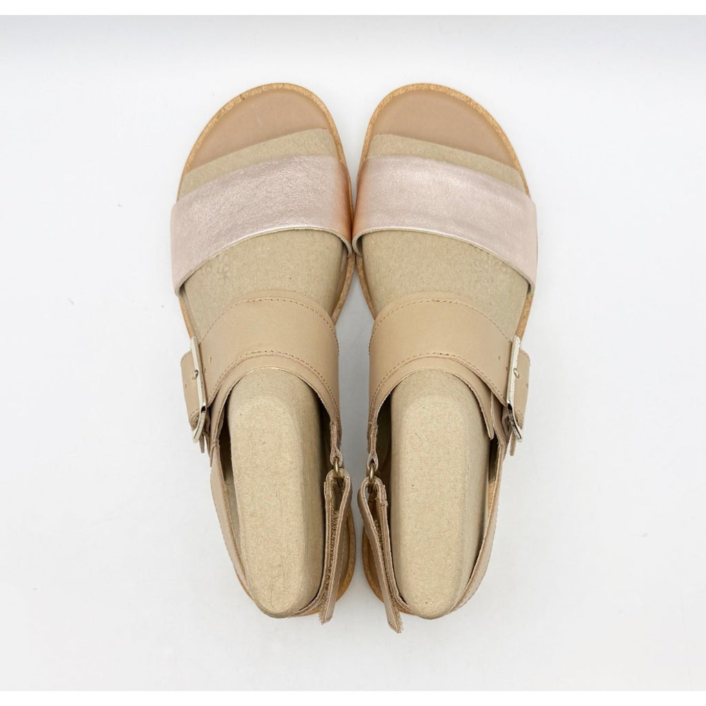 Sorel Women's Ella III Slingback Sandals Size 9 Honest Beige Honey White NIB