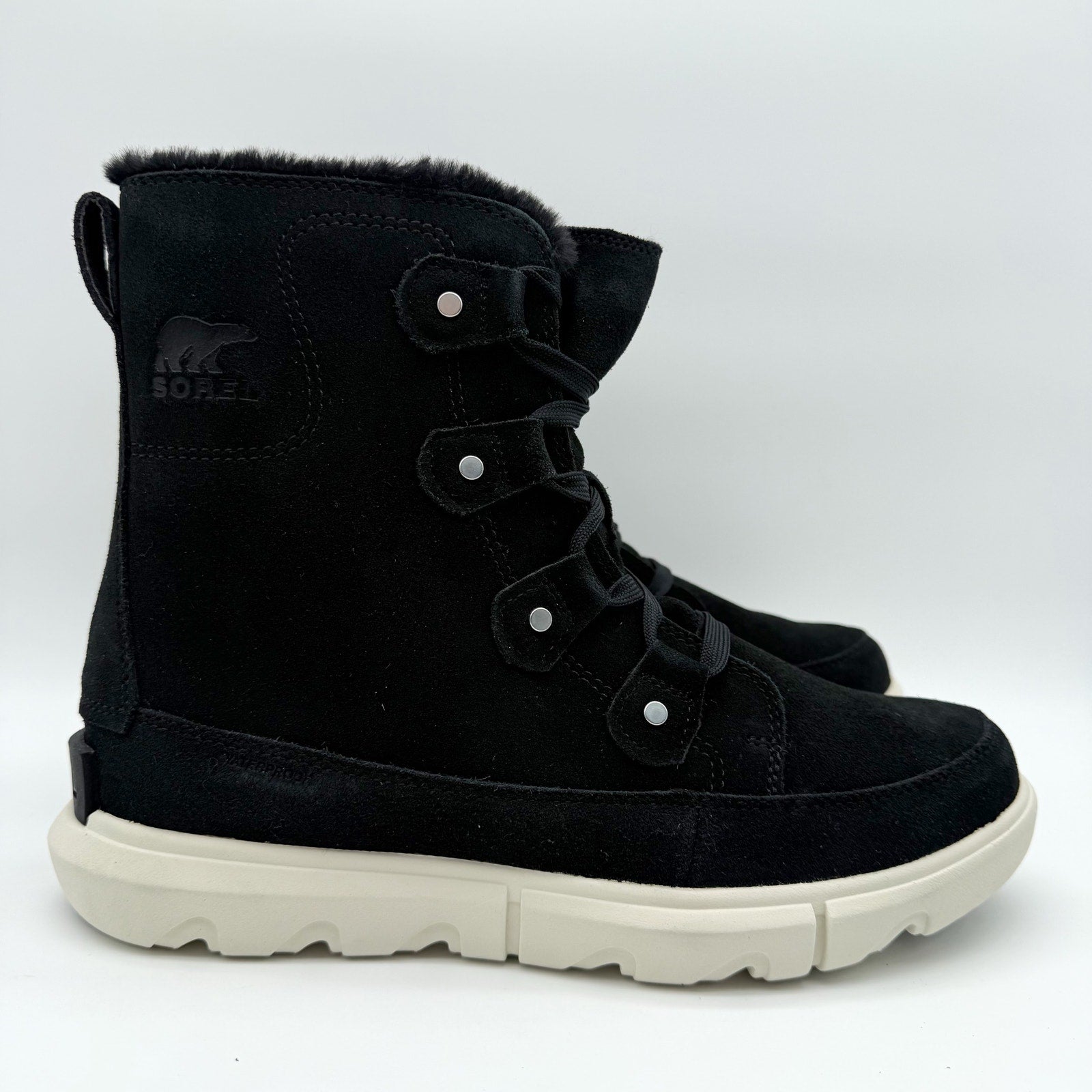 Sorel Womens Explorer Next Joan Winter Boot US 9.5 Black Leather Waterproof NIB