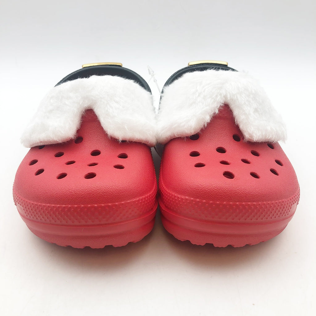 Crocs Little Kids Santa Classic Clogs Size C 12 Festive Red White Black NWT