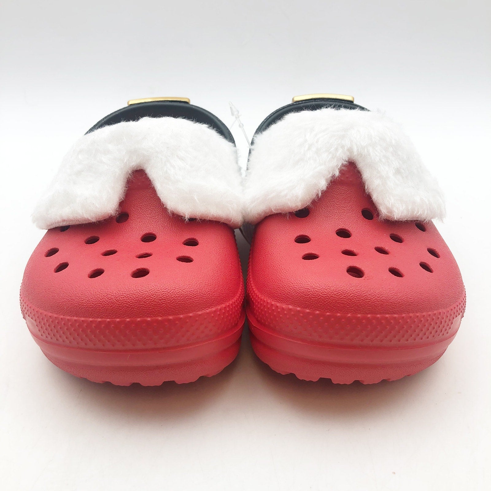 Crocs Little Kids Santa Classic Clogs Size C 12 Festive Red White Black NWT