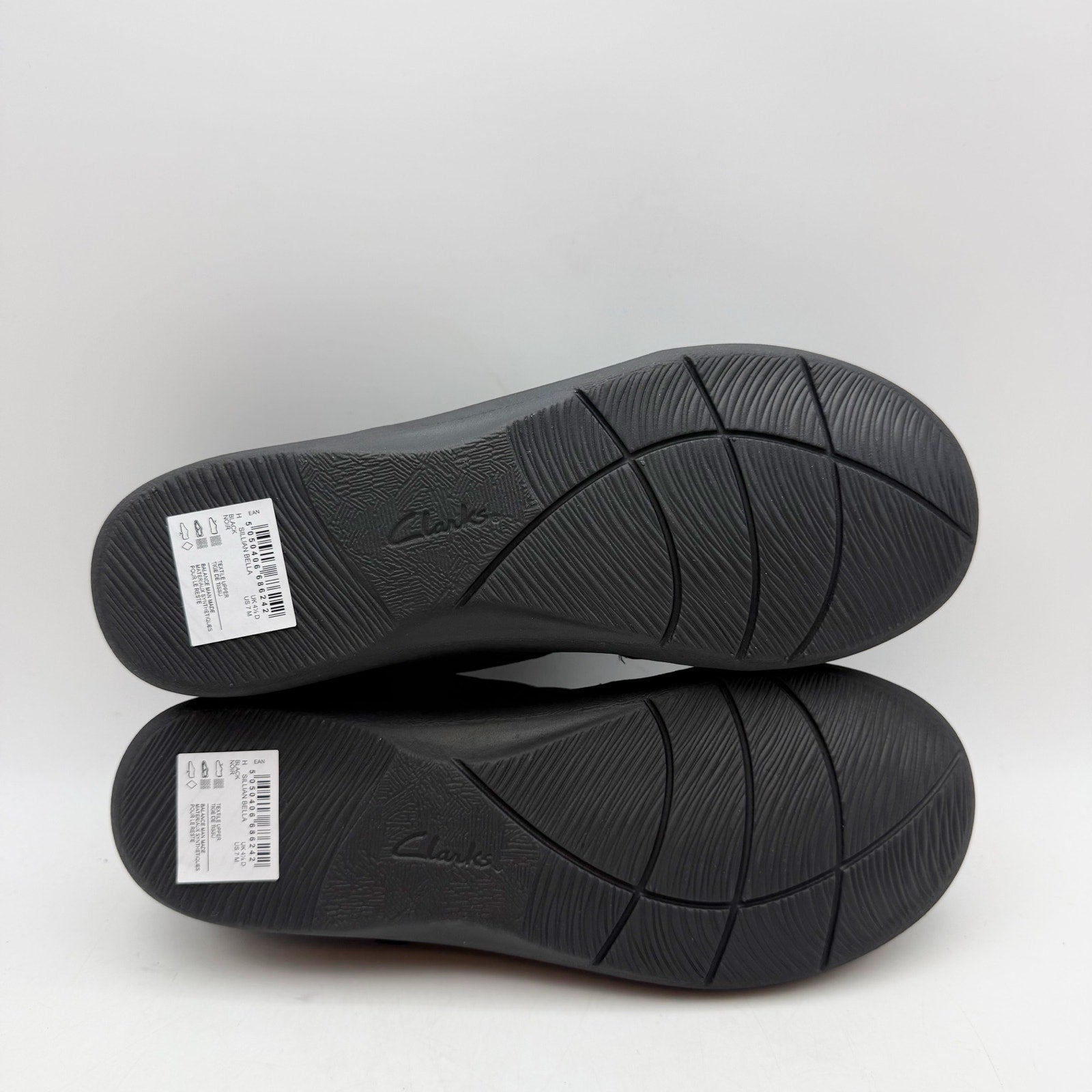 Clarks Womens Sillian Bella Mary Jane Shoes Size 7 M Black Vegan Nubuck NIB