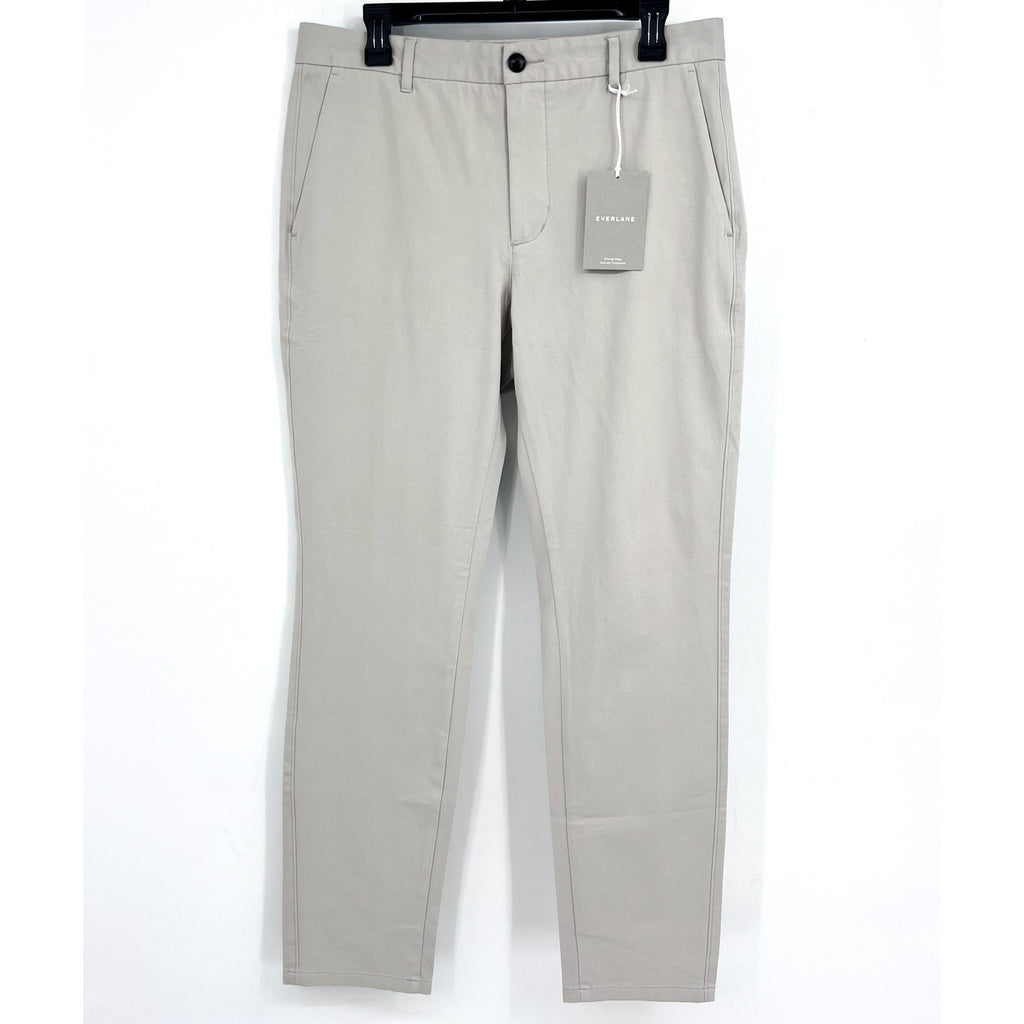 EVERLANE Men's Uniform Performance Chinos 33x32 Stone Gray Slim Fit Pants NWT