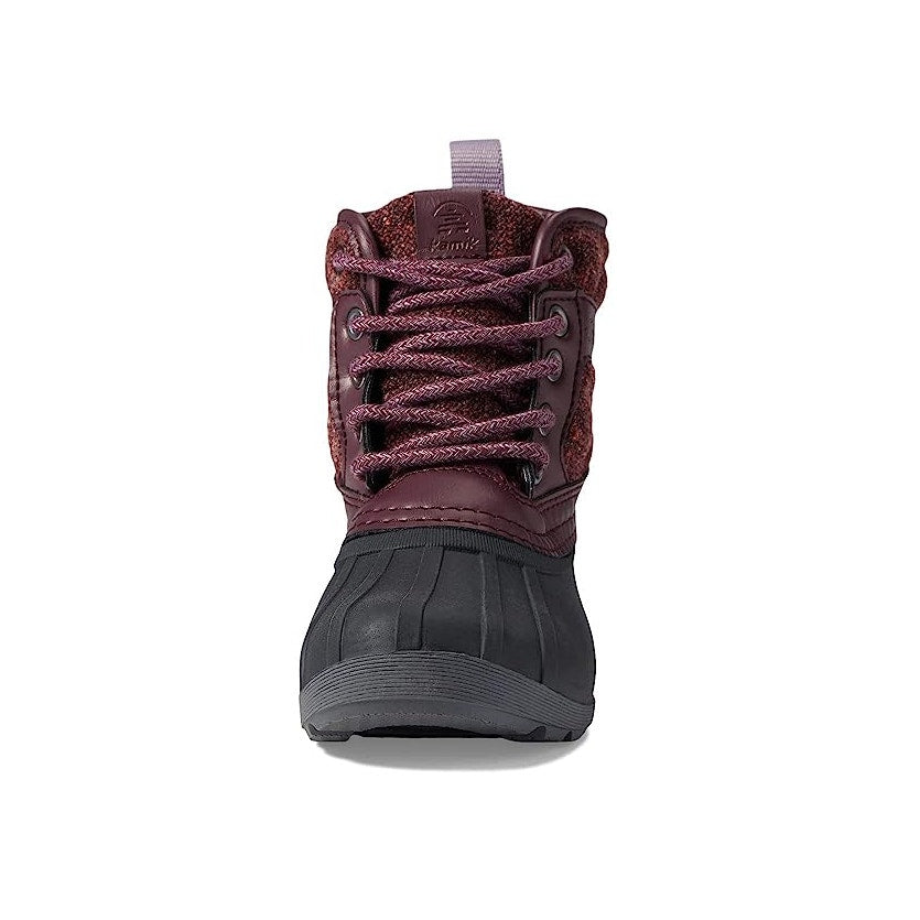 Kamik Kids Sierra Mid Winter Boots US 2 EU 33.5 Burgundy Red Black NIB