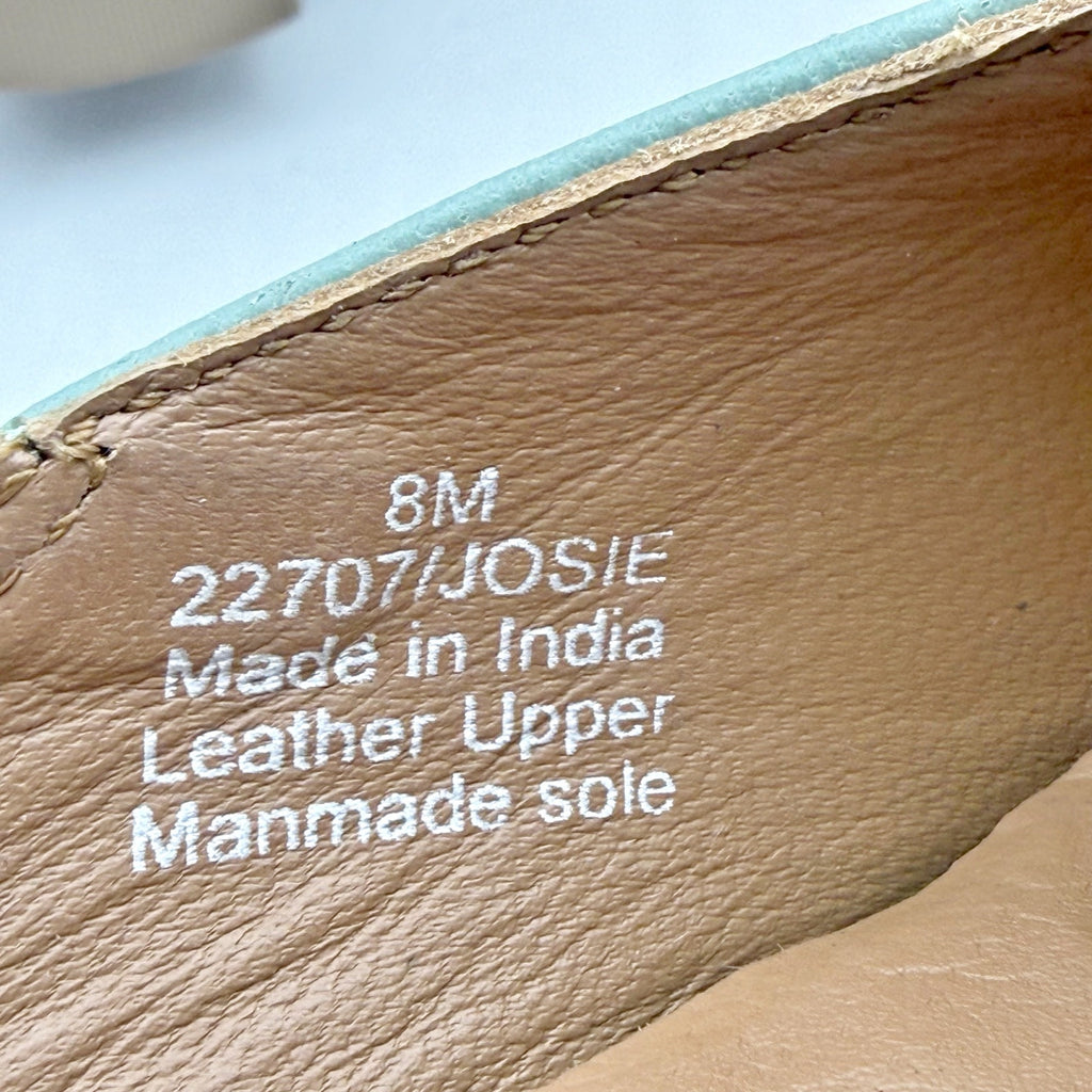 Coldwater Creek Womens Josie 2 Slingback Heels US 8 Sea Green Leather NWOB