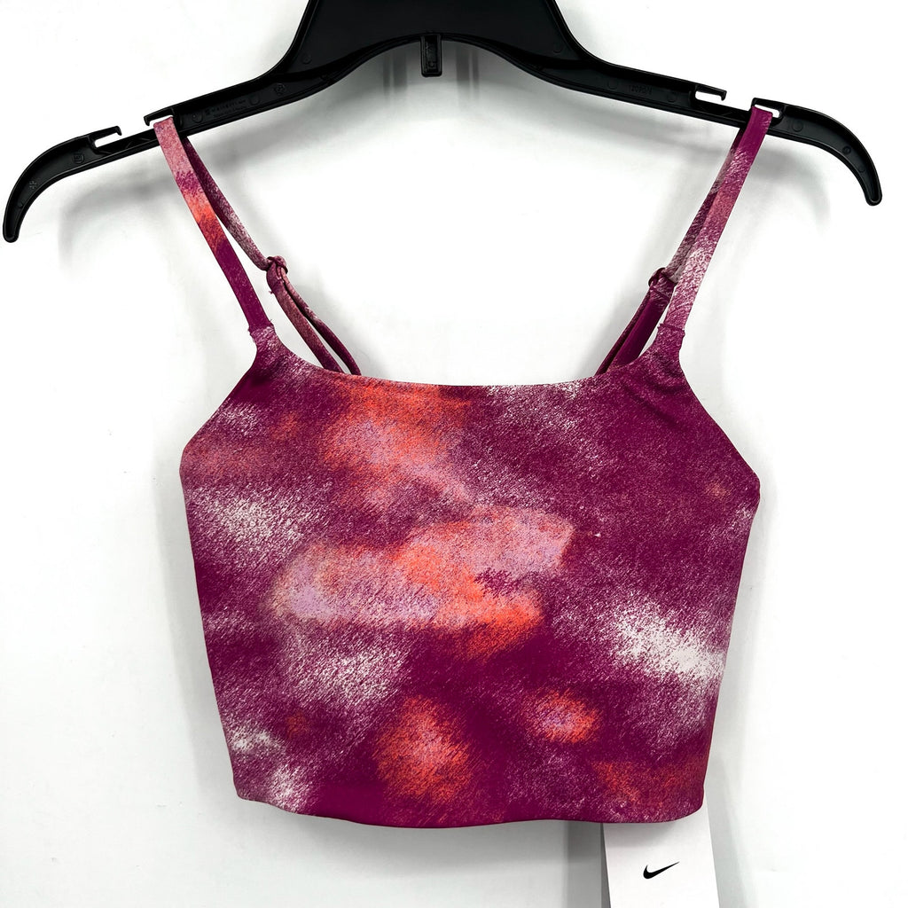 NIKE One Convertible Longline Sports Bra XS Pink Fuchsia Light Support NWT