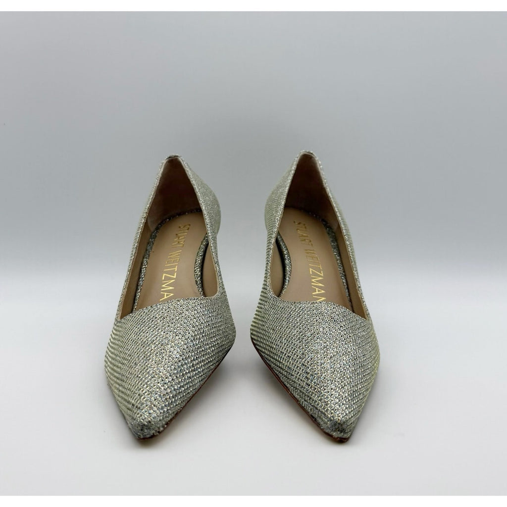 Stuart Weitzman Women’s Stuart 75 Pumps Platino Size 5 Gold Heels NWOB