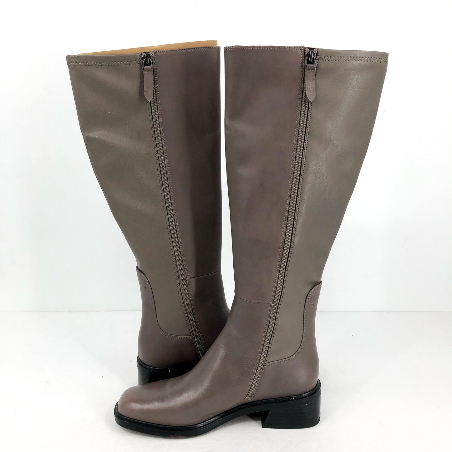 Franco Sarto Womens Giselle Knee High Boots US 7.5 M EU 38 Grey Leather NWOB