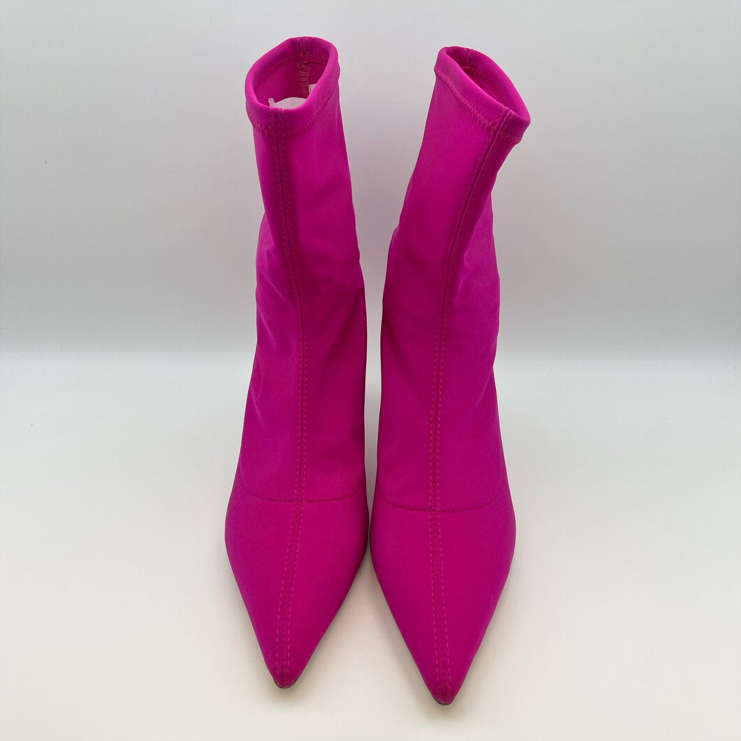 Stuart Weitzman Womens Stuart 75 Stretch Bootie US 8 Pink Magenta EUC