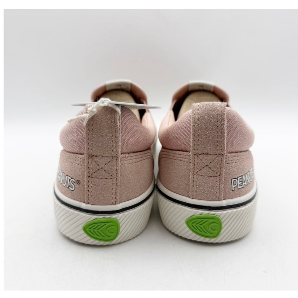 Cariuma Womens Peanuts Pro Skate Slip On Sneakers US 7.5 Pink Suede Canvas NIB
