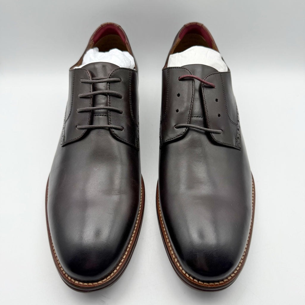 JOHNSTON & MURPHY Mens Conard 2.0 Dress Shoes US 13D Mahogany Brown Leather NIB