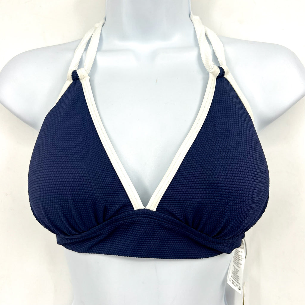 TOMMY BAHAMA Island Cays Cabana Halter Bikini Top XS Mare Navy Blue NWT