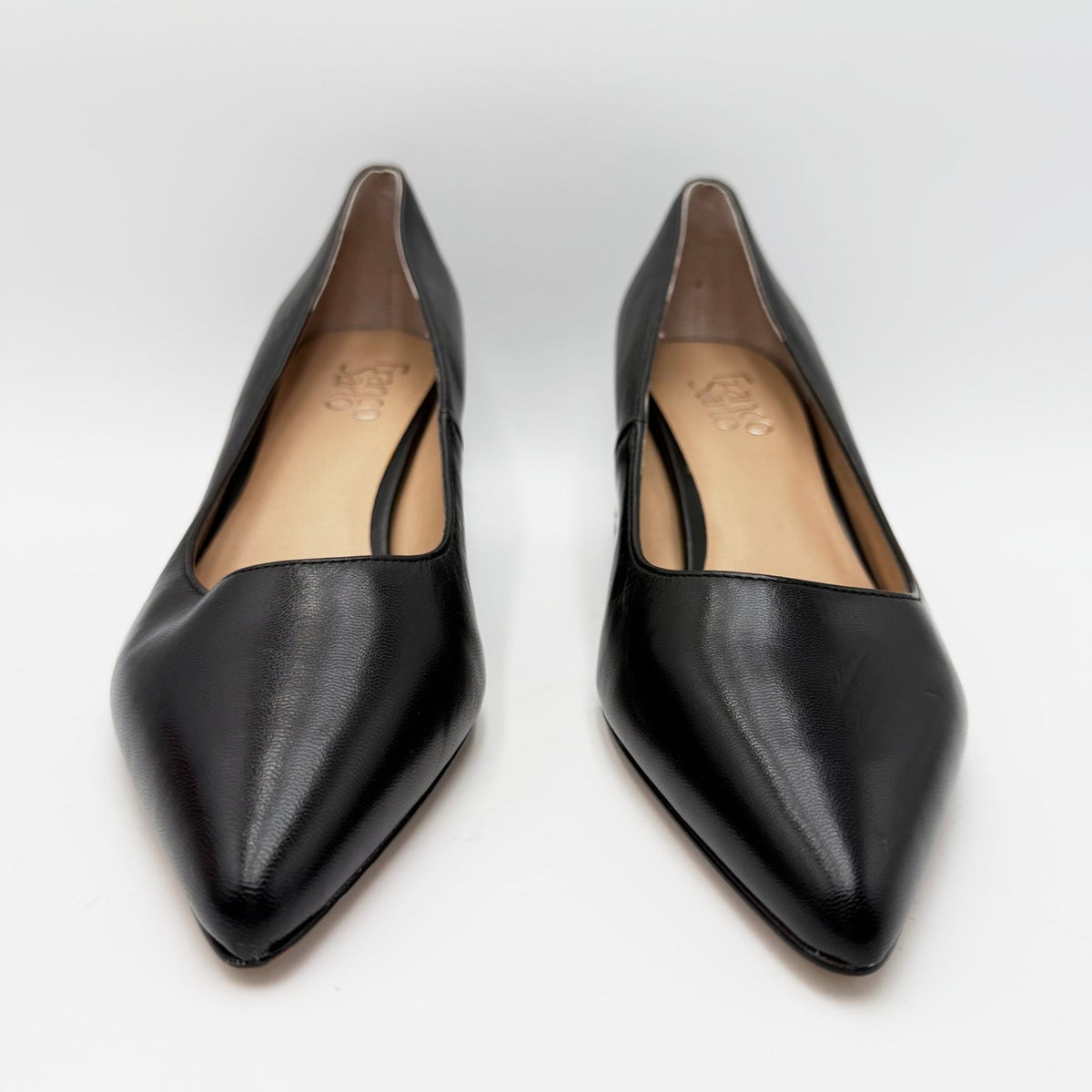 Franco Sarto Womens Callan Pumps Size 9 Black Pointed Toe Block Heel NWOB