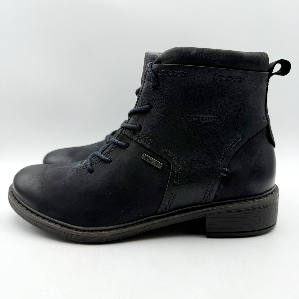 Josef Seibel Womens Selena 50 Boots EU 39 US 8-8.5 Blue Leather Waterproof NIB