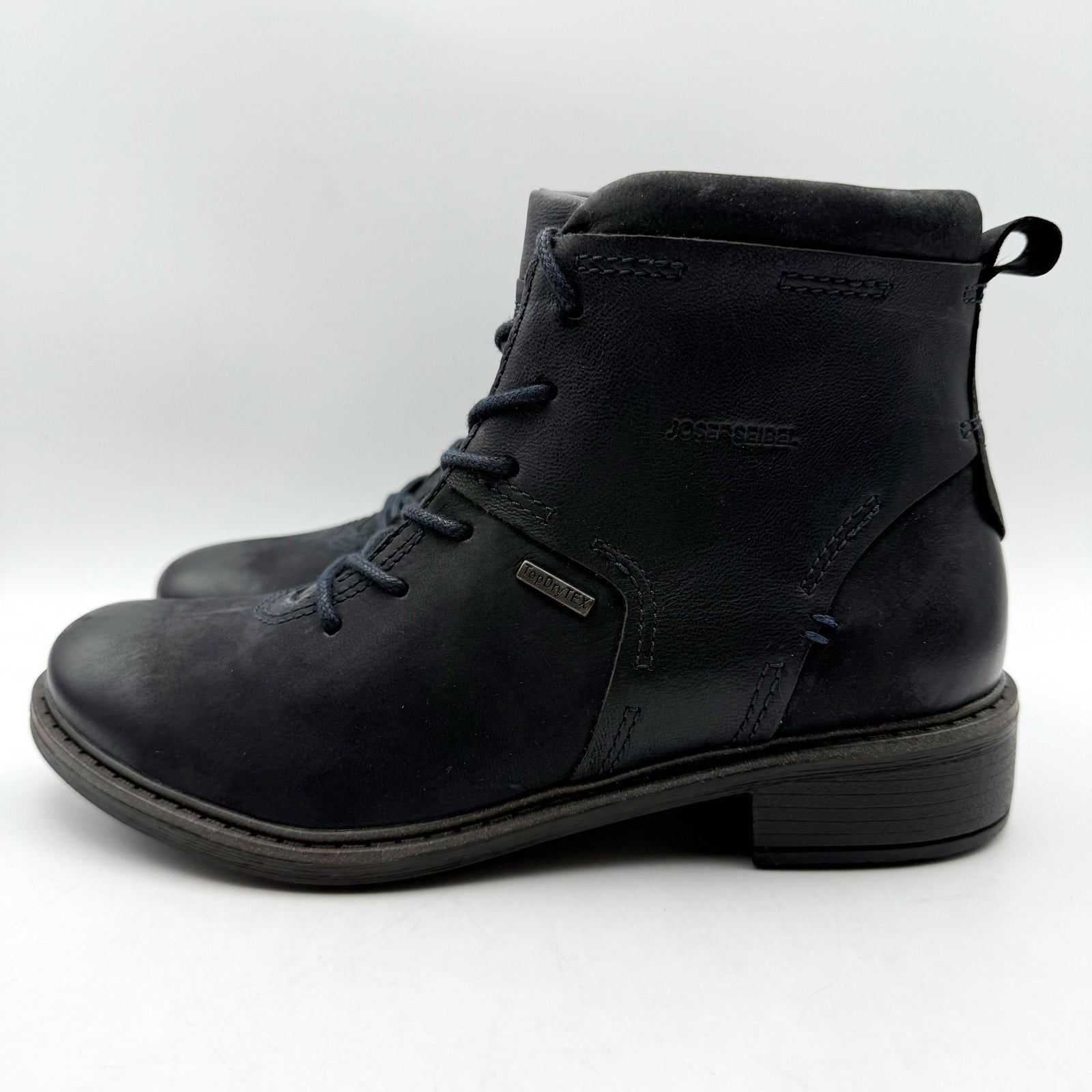 Josef Seibel Womens Selena 50 Boots EU 39 US 8-8.5 Blue Leather Waterproof NIB