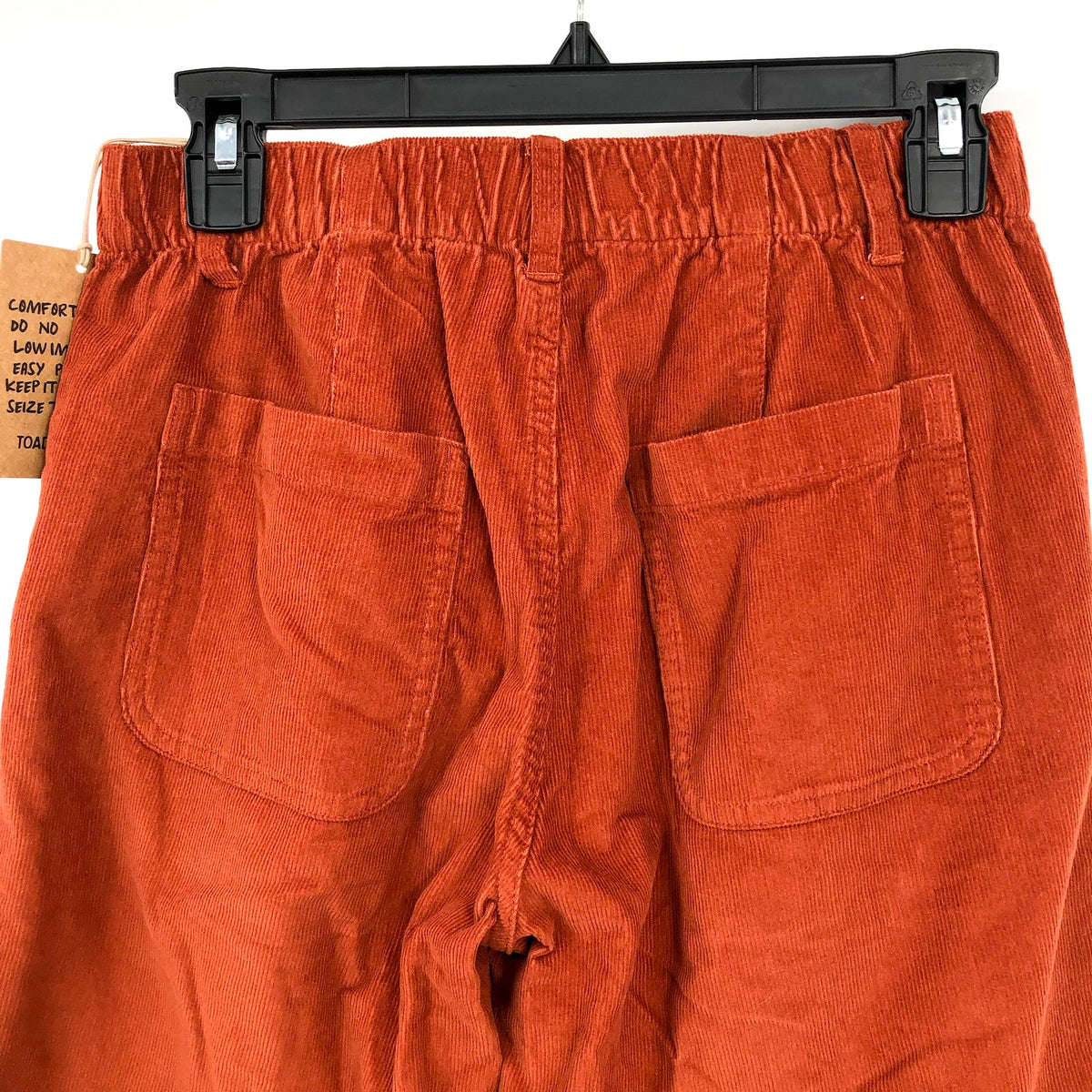 TOAD&CO Women's Scouter Cord Pleated Pants XS Red Orange Cinnamon Pull-On NWT