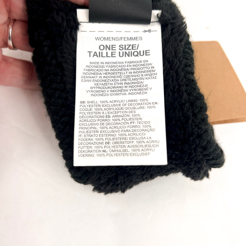 THE NORTH FACE Women's Cable Minna Earband OS Black Stretch Knit NWT
