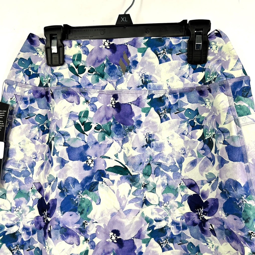 SKECHERS Go Walk High Waisted Pickleball Skort Small Blue Seascape Floral NWT