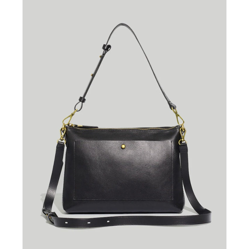 MADEWELL The Transport Shoulder Crossbody Bag Medium Black Leather NC275 NWT