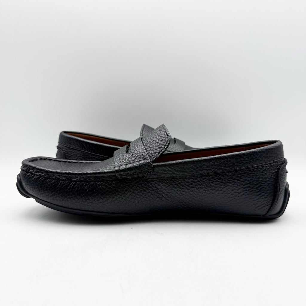 Coach Mens Luca Driver Loafer US 7.5 EU 40.5 Black Leather Slip On Round Toe NIB