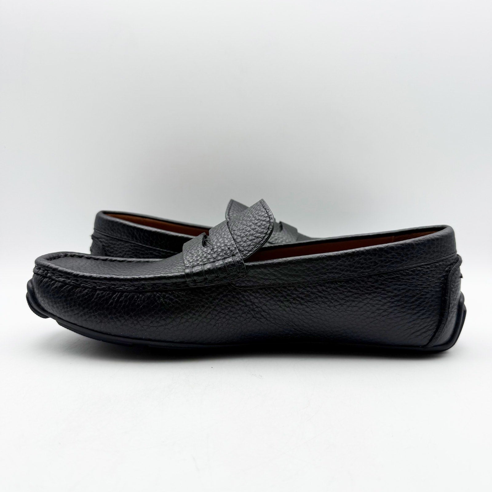 Coach Mens Luca Driver Loafer US 7.5 EU 40.5 Black Leather Slip On Round Toe NIB