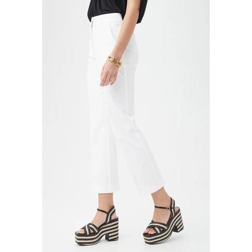 TRINA TURK Women's Lulu Cropped Pants Size 2 White Stretch NWT