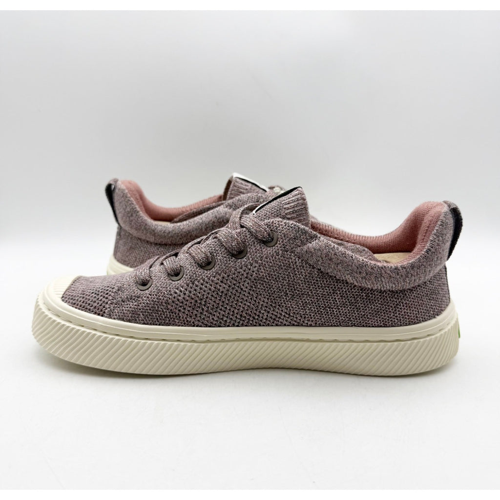 Cariuma Womens IBI Low Sneakers Size 7 Stone Blush Pink Bamboo Knit Casual NIB