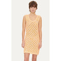 STINE GOYA Women's Knitted Esme Tank Dress Large Orange White Sleeveless NWOT