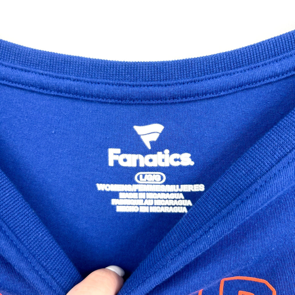 FANATICS Womens Florida Gators T-Shirt Large Royal Blue Long Sleeve NWT