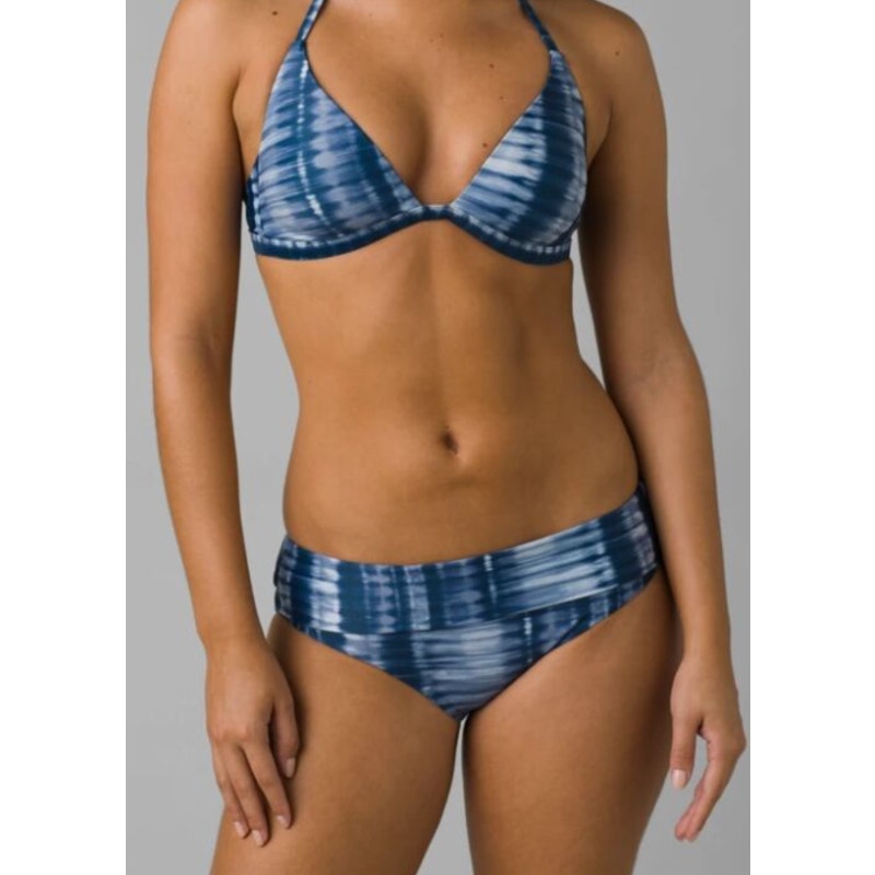 PRANA Women's Marta Bikini Bottom XS Blue Belize Hazy Days Hipster Stretch NWT
