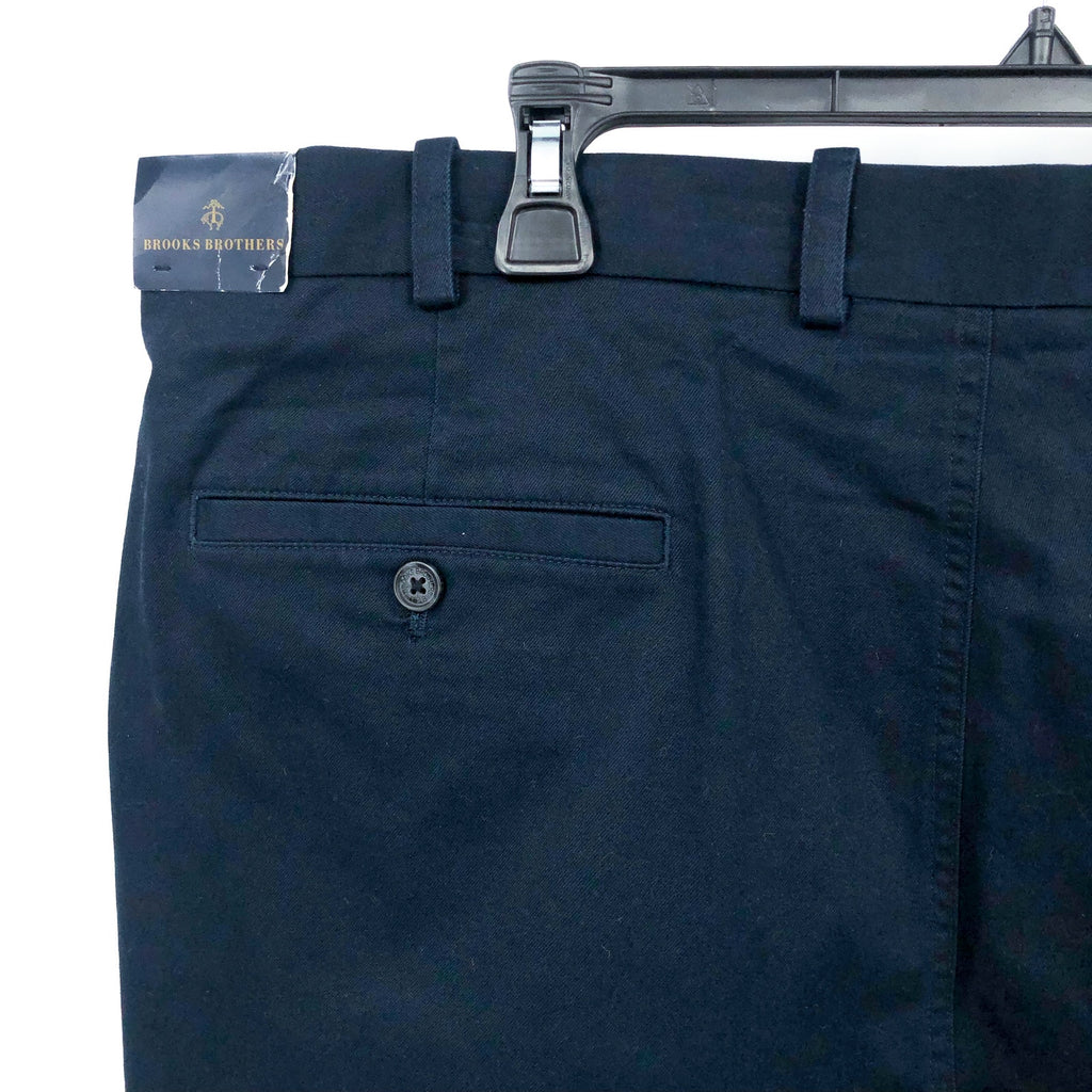 BROOKS BROTHERS Men's 7" Chino Shorts Size 40 Navy Blue Flat Front NWT